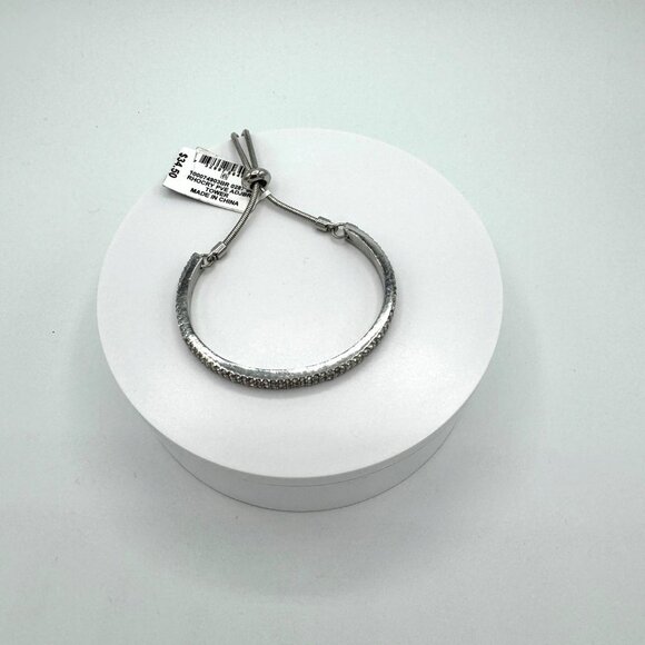 Alfani Pave Curved Bar Slider Bracelet in Silver-tone MSRP $35 NWT - Picture 3 of 5